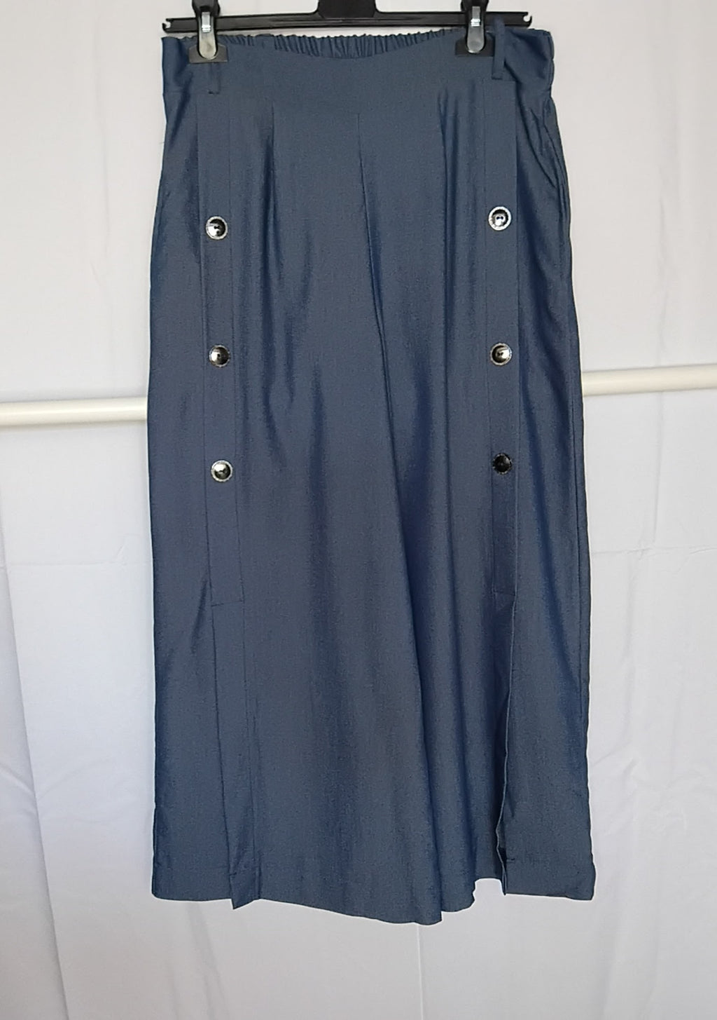 Ensemble pantalon palazzo · Denim bleu · Veste manches 3/4