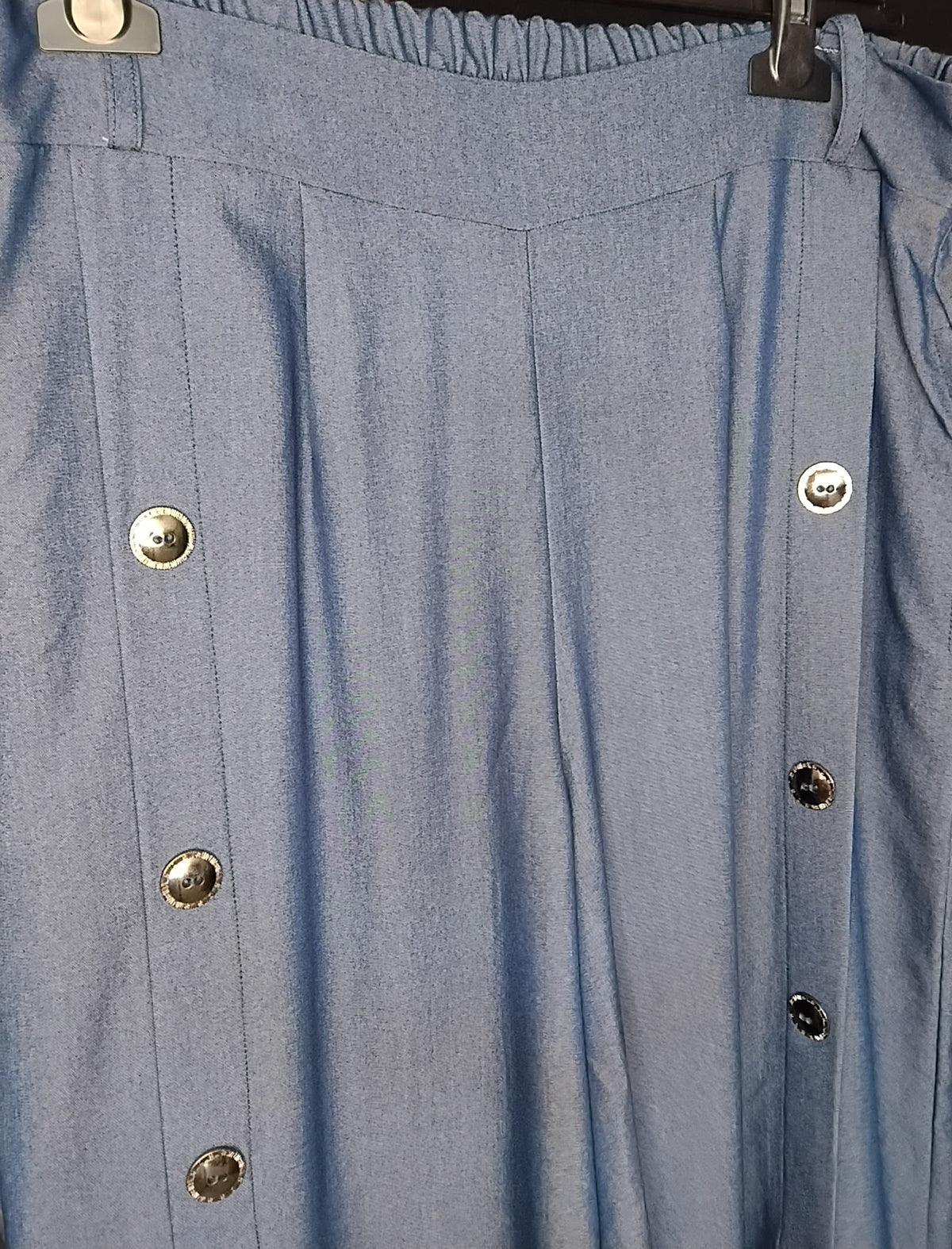 Pantalon palazzo · Denim fin · Fabrication européenne · Du 40 au 58