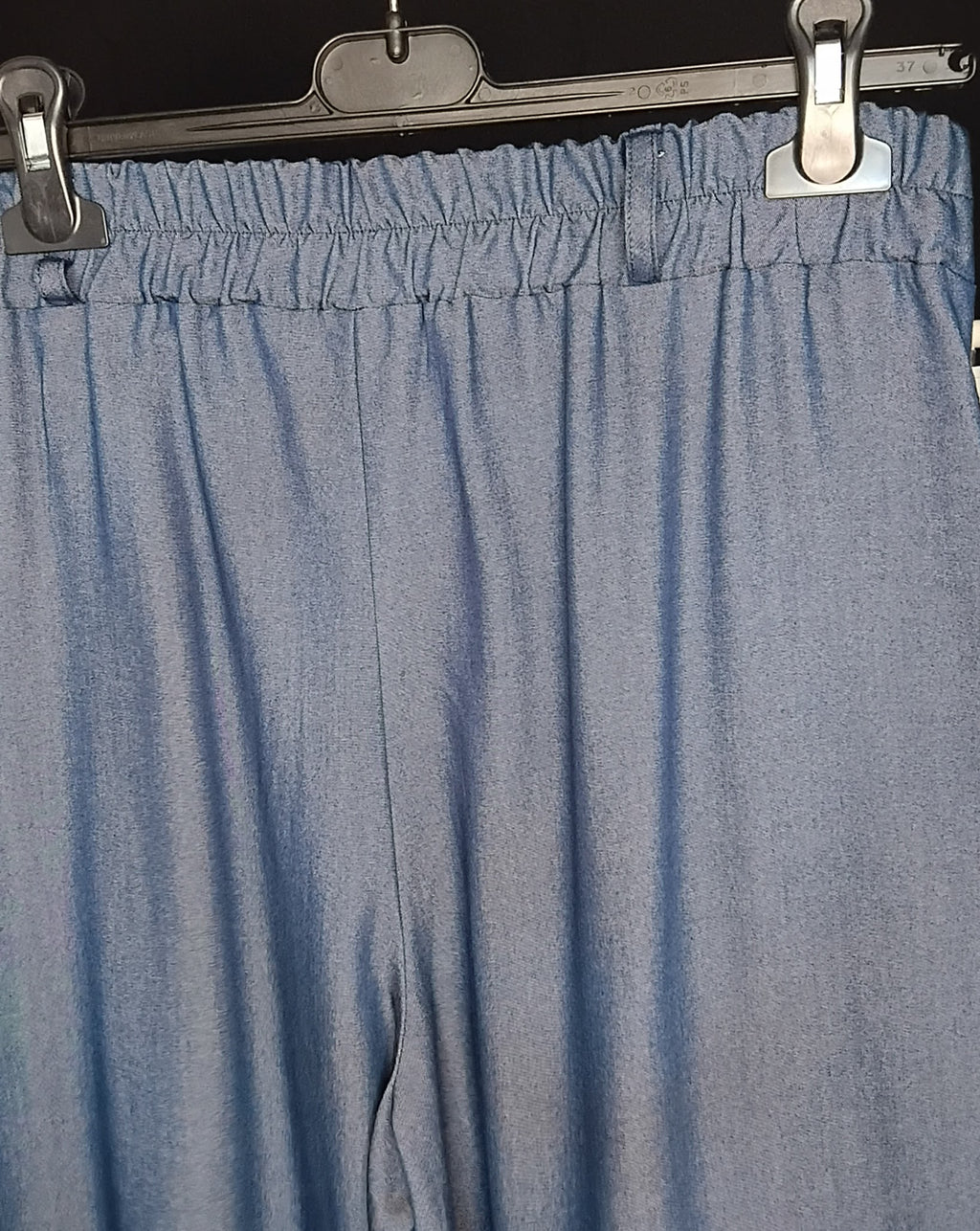Palazzo trousers · Thin denim · European made · From 40 to 58