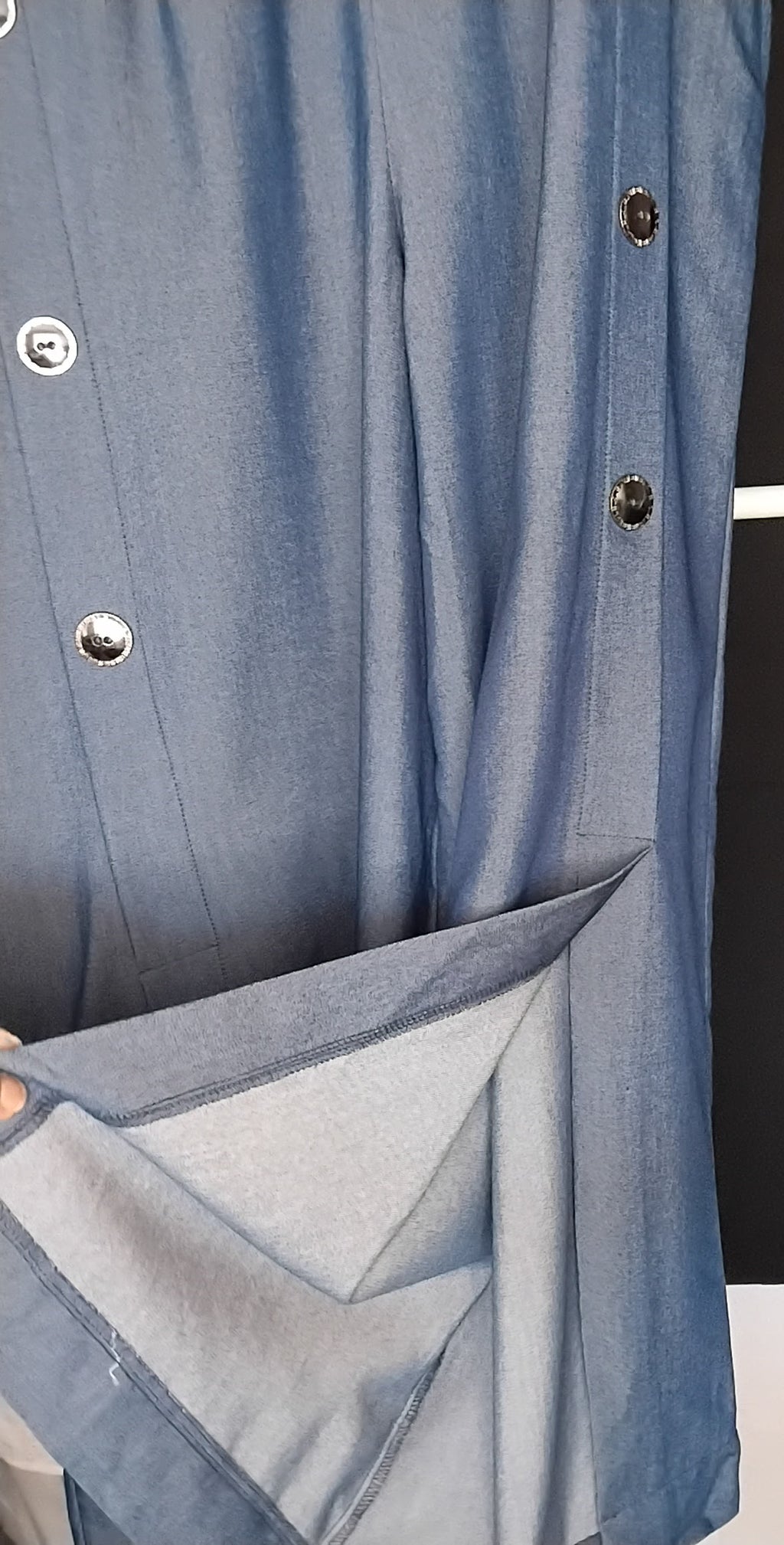 Palazzo trousers · Thin denim · European made · From 40 to 58