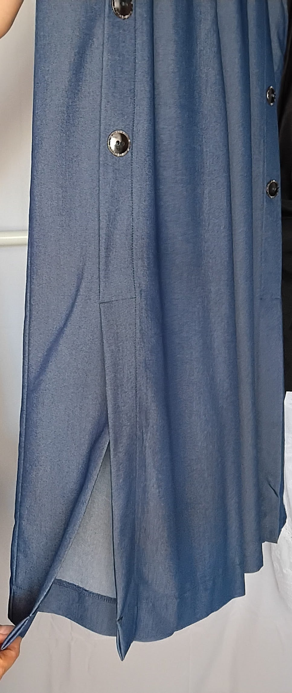 Ensemble pantalon palazzo · Denim bleu · Veste manches 3/4