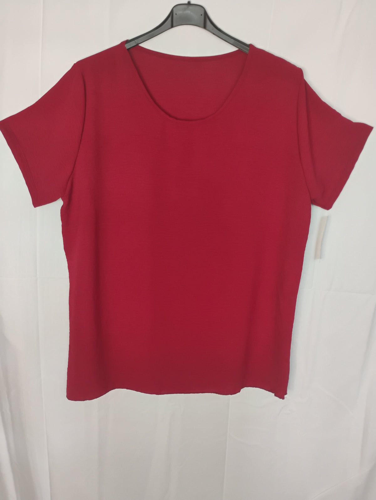 Blouse fluide · Col rond · Manches courtes · 14 couleurs · TU48-54