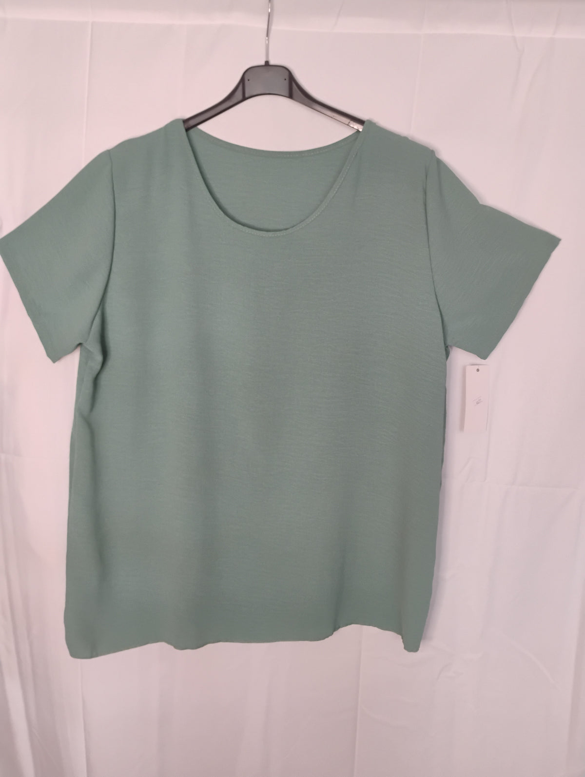 Blouse fluide · Col rond · Manches courtes · 14 couleurs · TU48-54