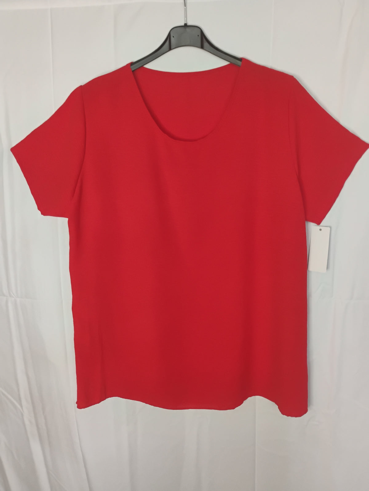 Blouse fluide · Col rond · Manches courtes · 14 couleurs · TU48-54