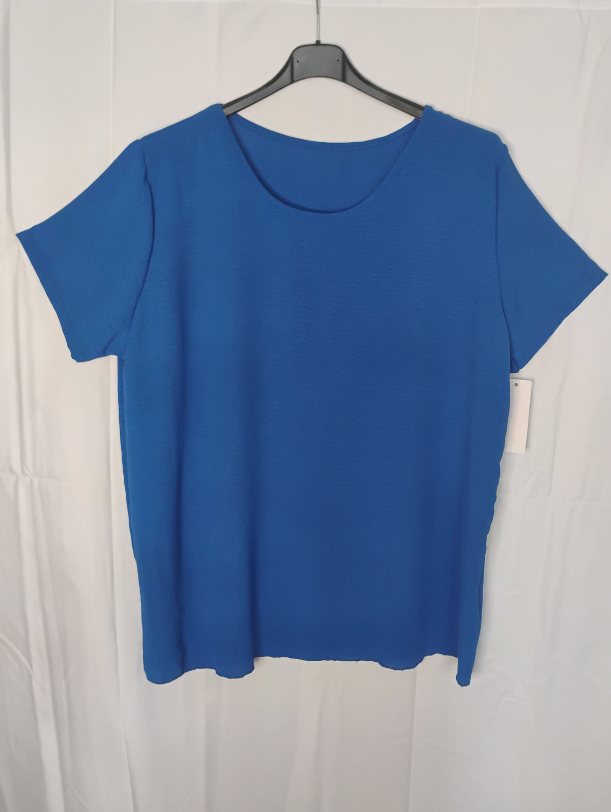 Blouse fluide · Col rond · Manches courtes · 14 couleurs · TU48-54