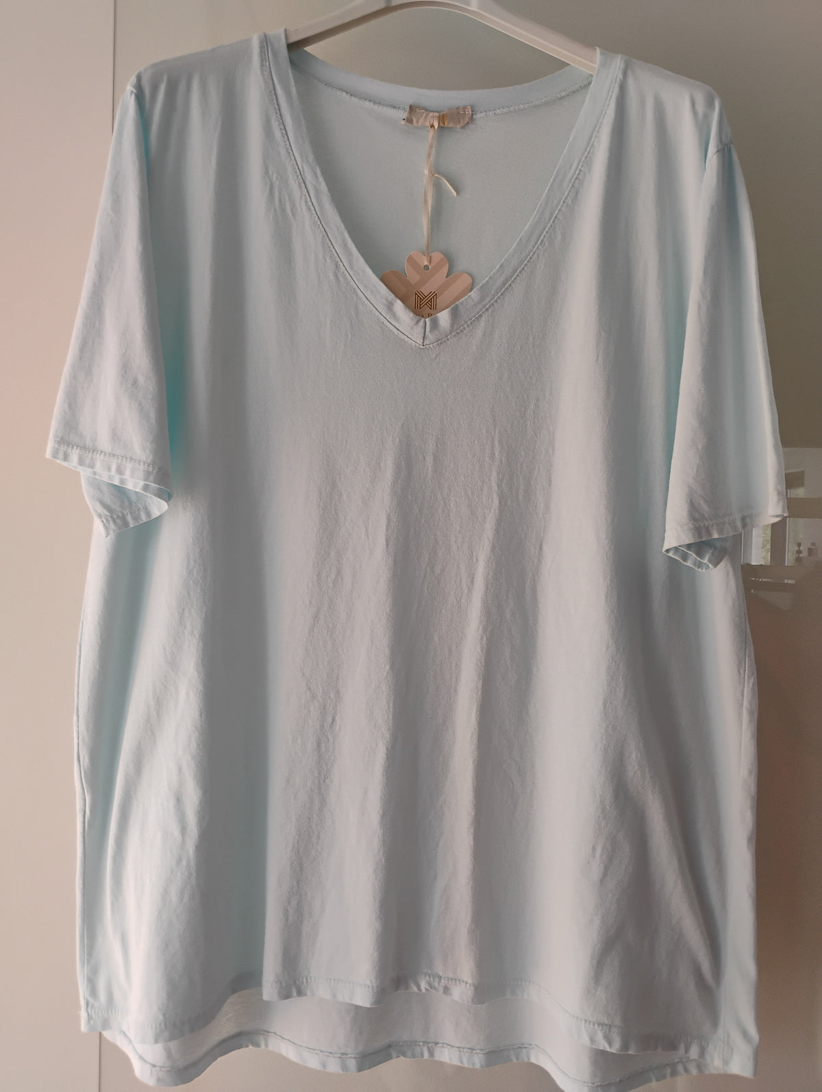 T-shirt basique · Col V · Manches courtes · 15 couleurs · TU grande taille · T36-52