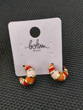 Boucles d'oreilles créoles · Torsadé émaillé · 4 couleurs · 17x17 mm