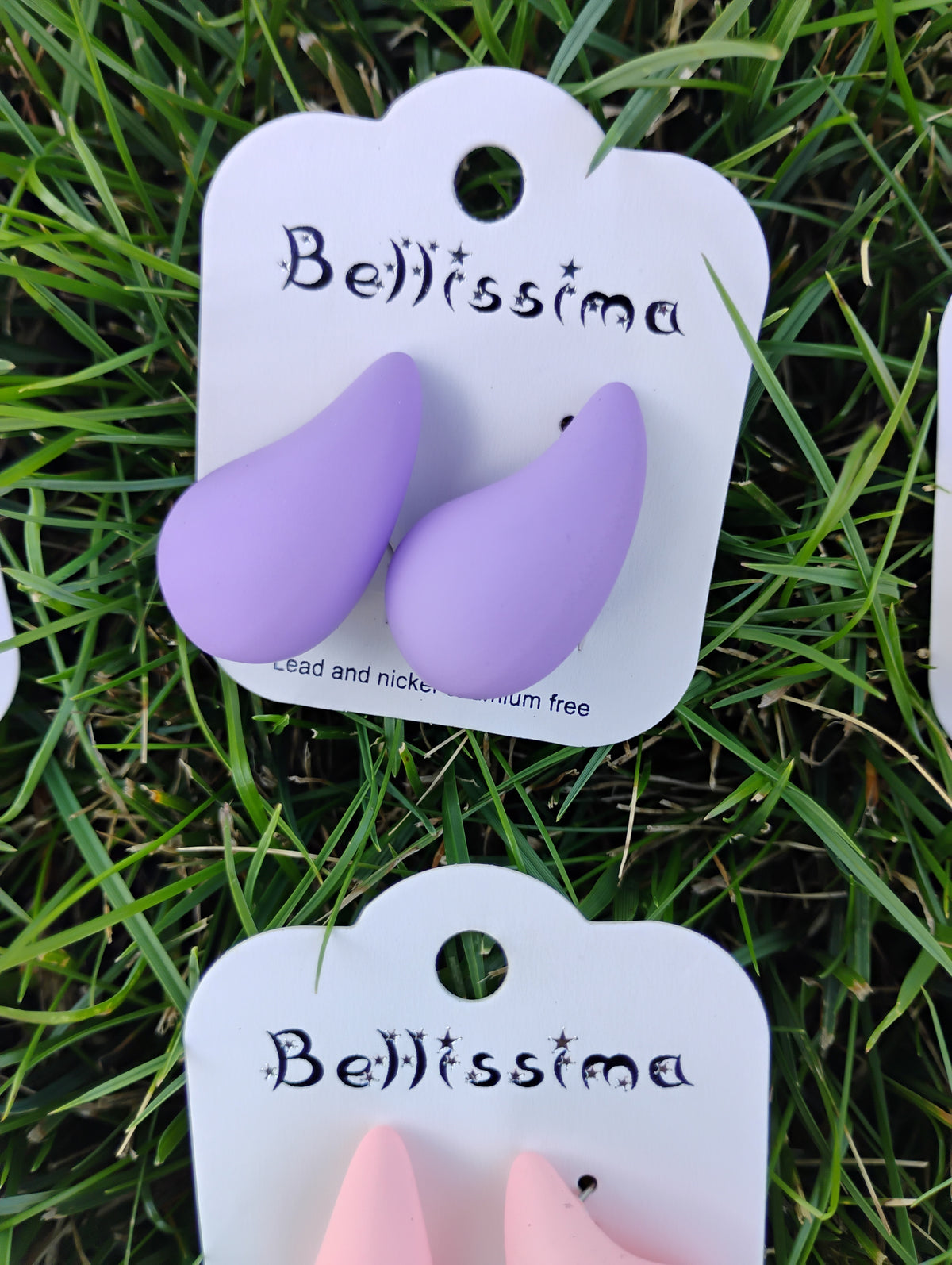 Boucles d'oreilles goutte · Effet mat vif · 8 couleurs · 3 cm