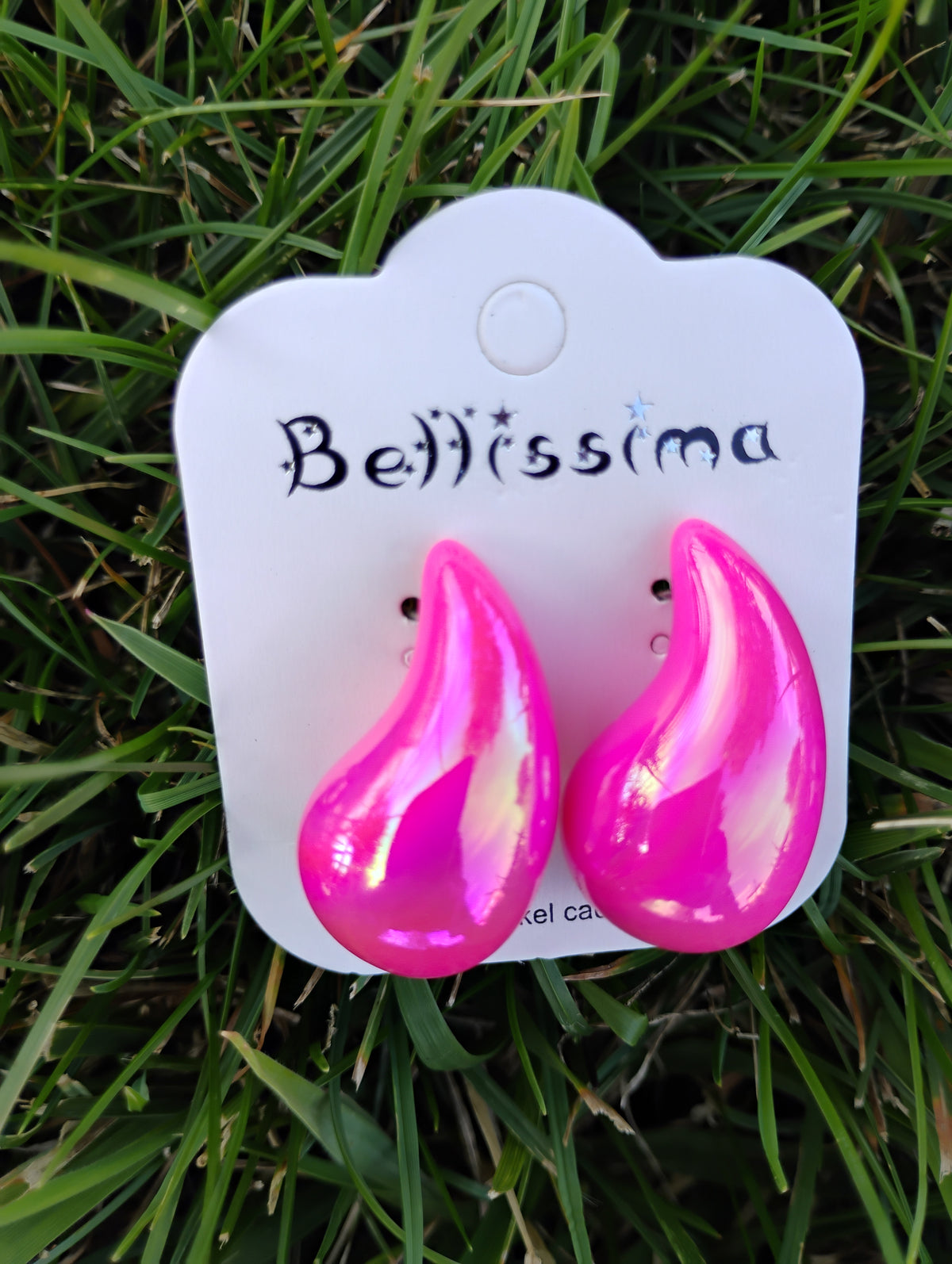 Boucles d'oreilles goutte · Éclat iridescent · 7 couleurs · 3 cm