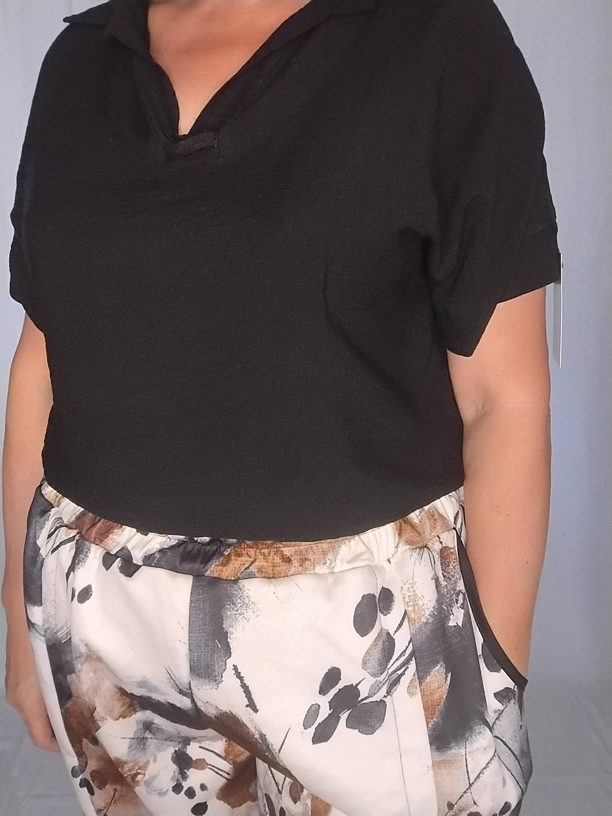 Blouse chemisier en viscose - foulard offert - T44/46