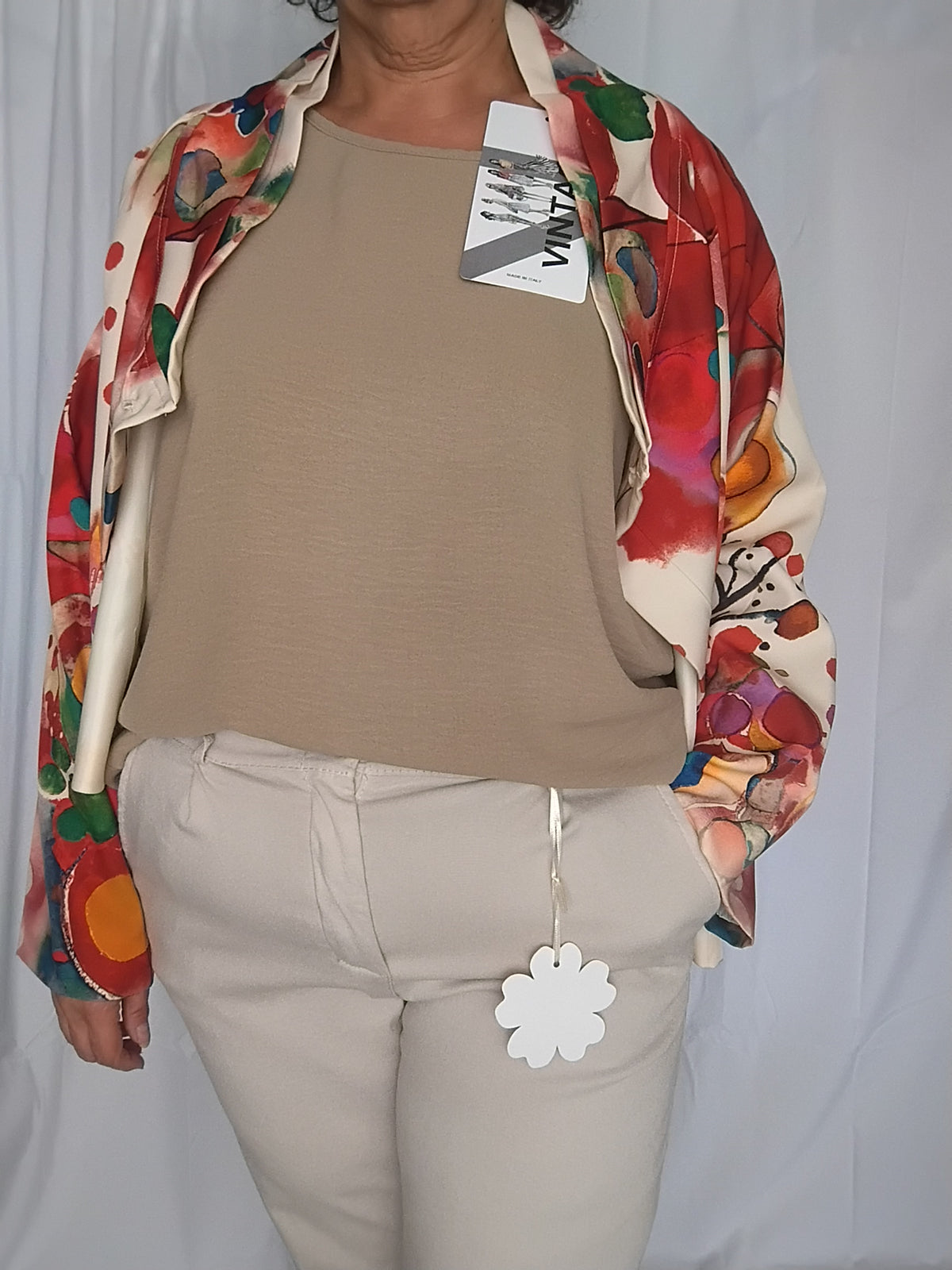 Veste déstructurée multicolore - Taille 46 à 50