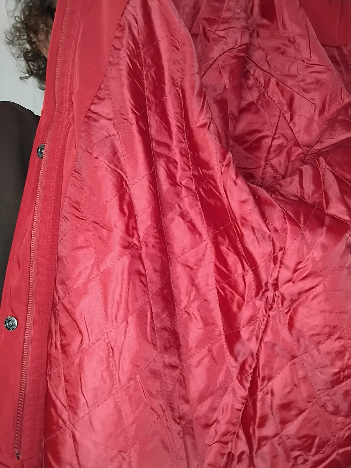 Veste de pluie rouge grenat à capuche - M à 4XL