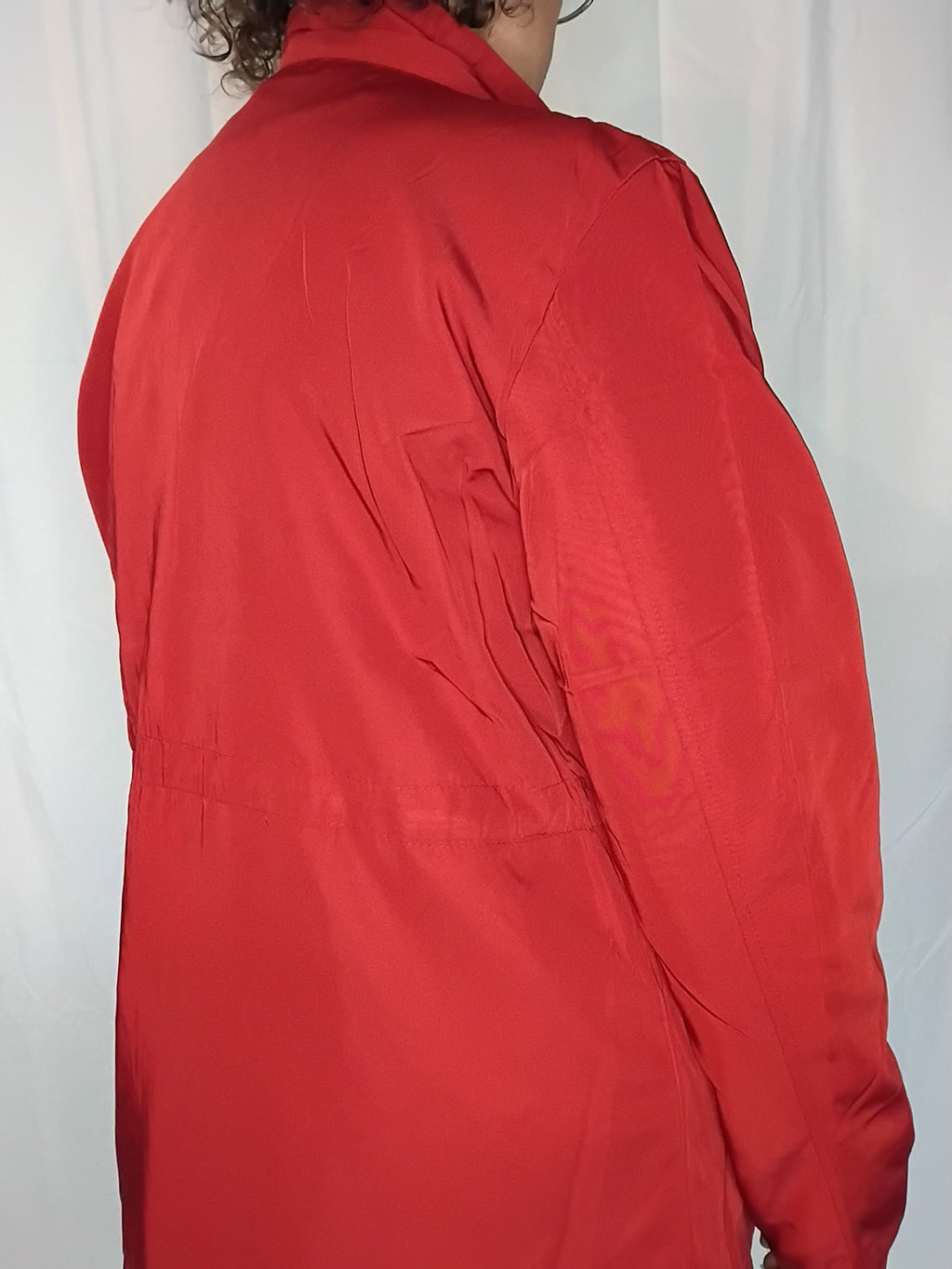 Veste de pluie rouge grenat à capuche - M à 4XL