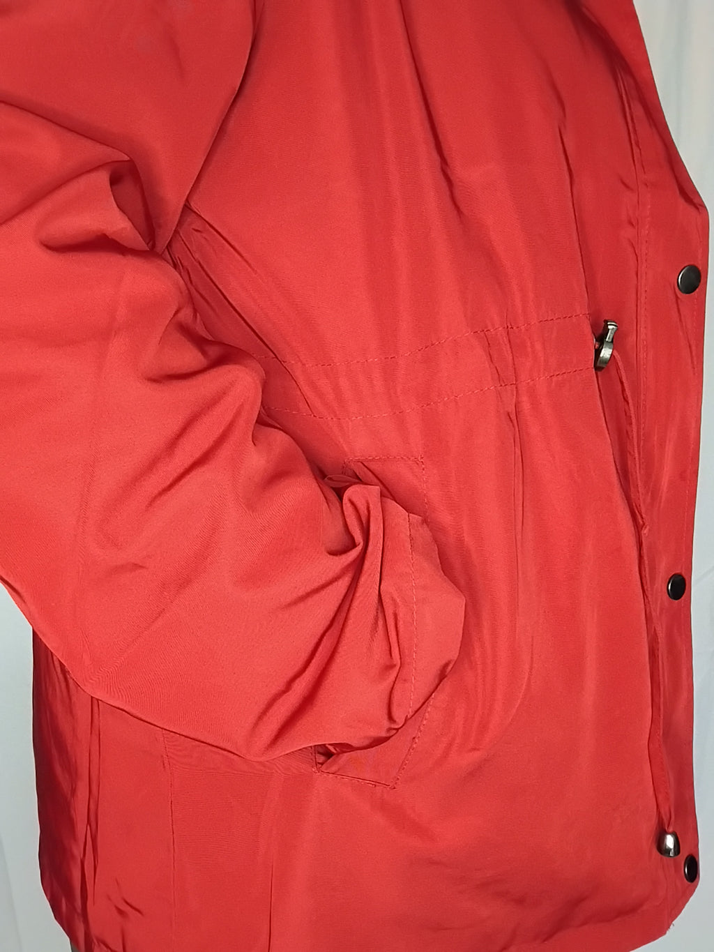 Veste de pluie rouge grenat à capuche - M à 4XL