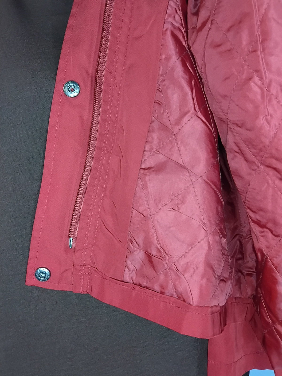 Veste de pluie rouge grenat à capuche - M à 4XL