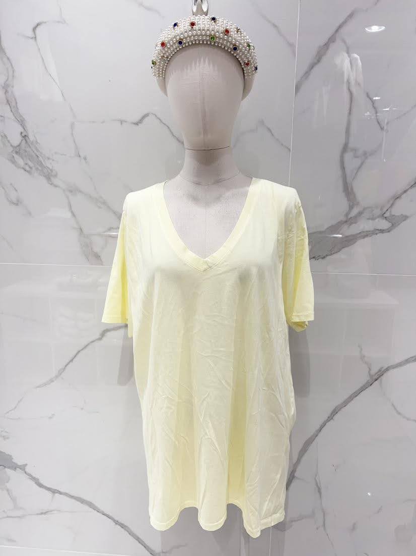 T-shirt basique · Col V · Manches courtes · 15 couleurs · TU grande taille · T36-52