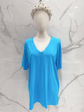 T-shirt basique · Col V · Manches courtes · 15 couleurs · TU grande taille · T36-52