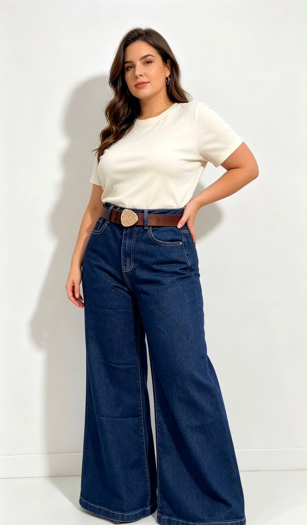 Jean flare taille haute coupe évasée - XL
