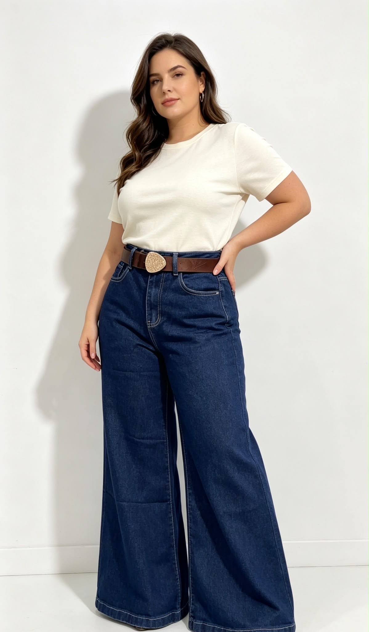 Jean flare taille haute coupe évasée - XL
